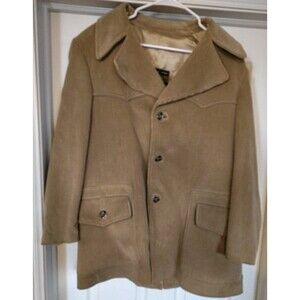 Vintage 70’s Brown Corduroy Coat By Cortefiel Size 42 R Very Rare Needs Button